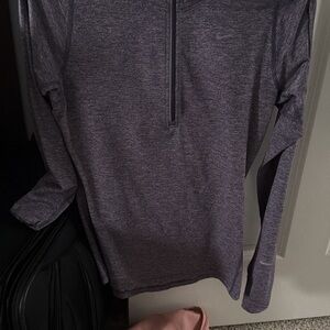 Nike Heathered Purple Half-Zip Pullover